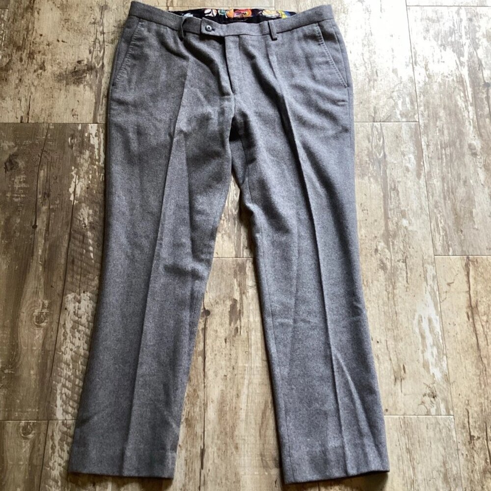 PAISLEY & GRAY Slim Fit Gray Wool Blend Pants Men’s 34x32